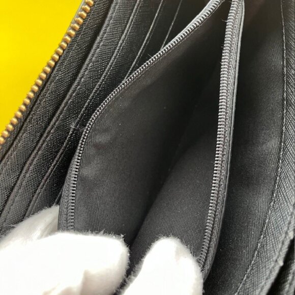 Fossil Keyper Coated Canvas Wristlet Wallet, Navy, Cream, Brown - Picture 12 of 16